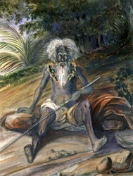 Alter Mann in Ozeanien