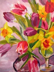 Helle Frühlingsblumen