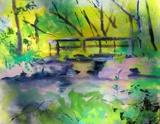 Serene Waldbrücke