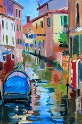 Venezianische Kanalreflexionen
