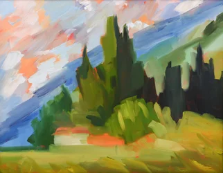 Lebendige ländliche Landschaft