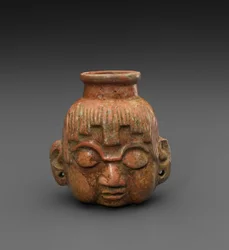 Kopf-Flasche, 600-900 n. Chr.