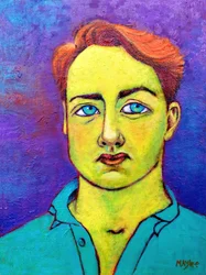 Mann in Phthalo, März 2021