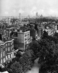 Häuser entlang Queens Walk, Green Park, London, 1926-1927