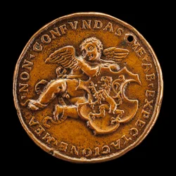 Putto hält die Waffen von Vitry [Rückseite], 1518