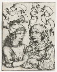 Junger Mann und alte Frau