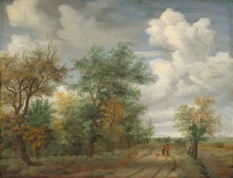 Waldlandschaft mit Figuren, um 1658