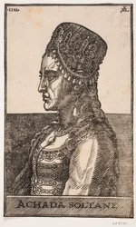 Sultaninporträt, Profil nach links: ACHADA SOLTANE