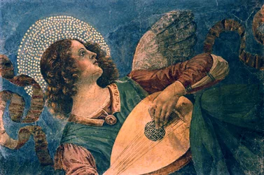 Ein Engel, der Laute spielt, 15. Jahrhundert