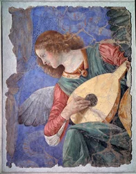 Engel spielt Laute, ca. 1480
