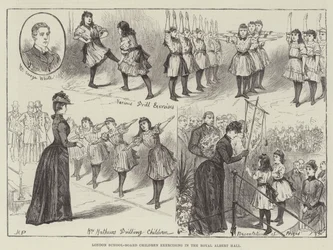 Kinder des Londoner Schulvorstands üben in der Royal Albert Hall