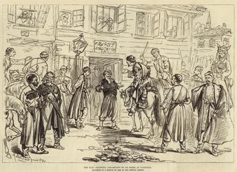 Der Krieg, Einquartierung von Tscherkessen in einem Hotel in Nicopolis