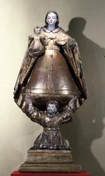 Der Heilige Franziskus hält die Madonna und das Kind