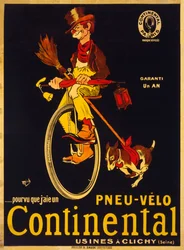 Pourvu que jaie un pneu-vélo Continental, um 1900