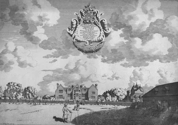 Bentley Hall Südansicht, um 1686