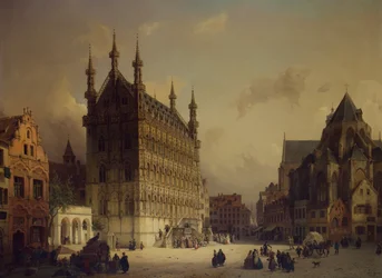 Das Rathaus von Leuven, Belgien
