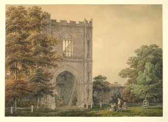 Zerstörtes Tor an der Abtei, Bury St Edmunds, 1788-1801