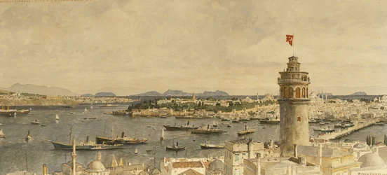 Ein Blick auf Konstantinopel vom Marmarameer