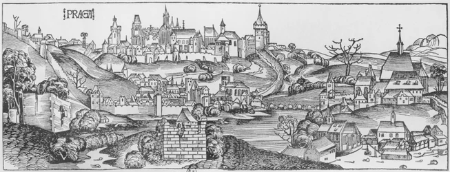 Ansicht von Prag, Illustration aus dem 
