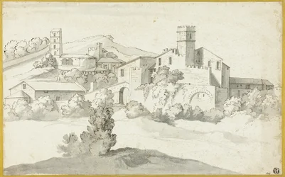 Landschaft mit einer alten Burg