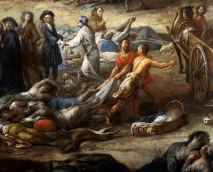 Ansicht des Cours während der Pest von 1720