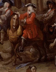 Ansicht des Rathauses (von Marseille) während der Pest von 1720