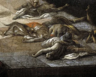 Ansicht des Rathauses (von Marseille) während der Pest von 1720