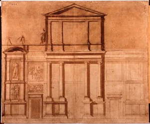 Zeichnung der Fassade von San Lorenzo