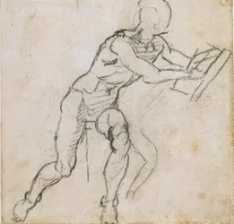 Ein sitzender nackter Mann, ca. 1490-1560