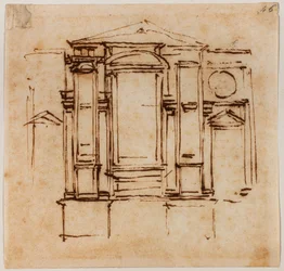 Entwurf für die Wandgräber der Medici-Päpste im Chor von San Lorenzo