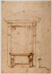 Kniendes Fenster für den Medici-Palast, ca. 1517