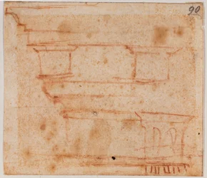 Skizze eines Gebälks