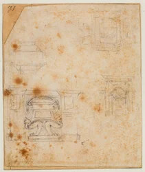 Studien von Grabdenkmälern für die Neue Sakristei