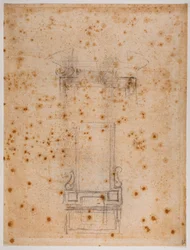 Studien eines Fensters und einer Tür für die Laurentianische Nische