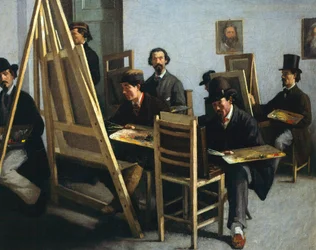 Malschule, ca. 1865