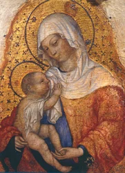 Madonna mit Kind, von Michele Giambono (aktiv 1420-1462)