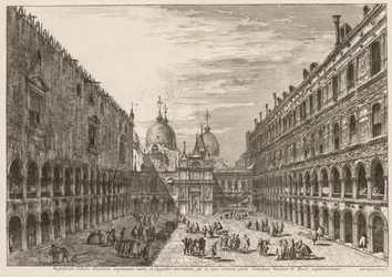Ansichten von Venedig: Der Innenhof des Dogenpalastes