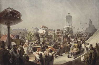 Volksfest im Russland Mitte des 19. Jahrhunderts