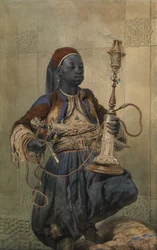 Nubier mit Wasserpfeife, 1862