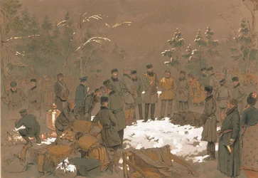 Die Bärenjagd von Zar Alexander II., 1872