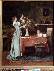 Das Zusammenstellen eines Blumenstraußes