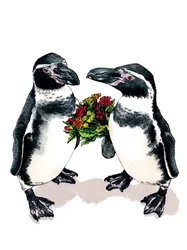 Jubiläumspinguine auf Weiß, 2020