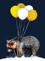 Geburtstags-Bär auf Mitternachtsblau, 2020