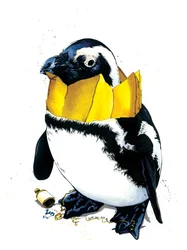 Weihnachtspinguin auf Weiß, 2020