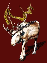 Weihnachtsrentier auf Rotoxid, 2020