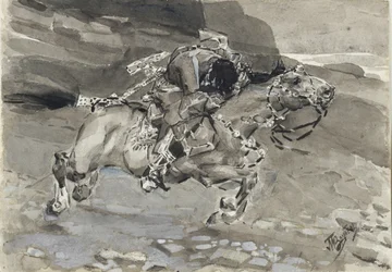Reiter. Illustration zum Gedicht Der Dämon von Mikhail Lermontov