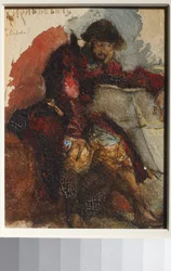 Illustration zum Gedicht Das Lied des Kaufmanns Kalashnikov von M. Lermontov