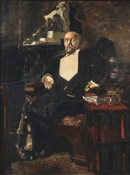 Porträt des Gründers der ersten russischen Privatoper Savva Mamontov 1841-1918, 1897