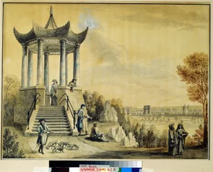 Der Pavillon Grand Caprice im Katharinenpark in Zarskoje Selo