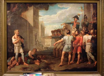 Die Hinrichtung der Russen durch die französischen Soldaten 1812 (Episode der Napoleonischen Kriege, Russlandfeldzug)